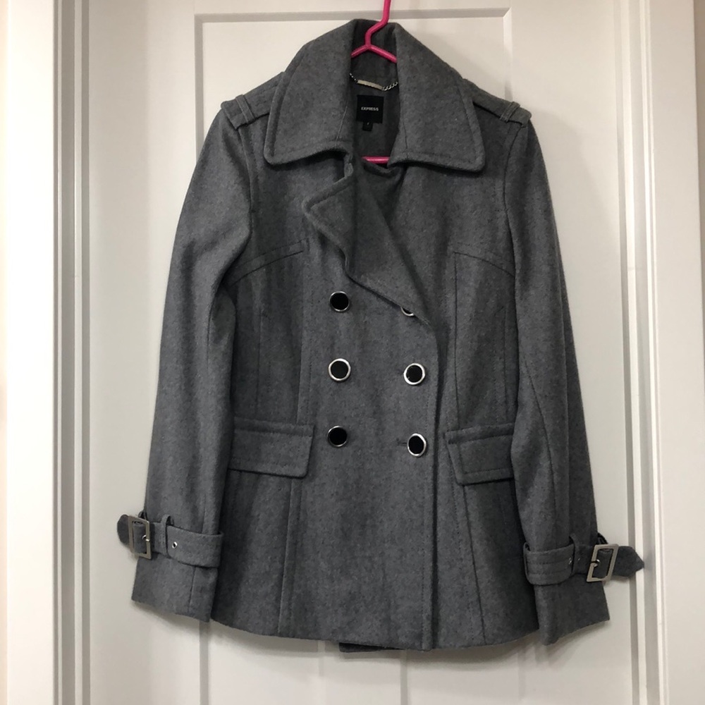 Grey Express Peacoat